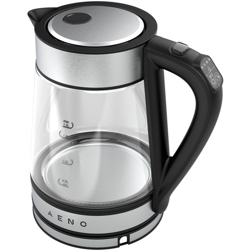 AENO EK1S electric kettle 1.7 L 2200 W Black, Silver, Transparent image 4