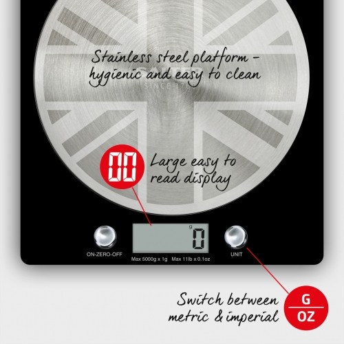Salter 1036 UJBKDR Great British Disc Digital Kitchen Scale image 4