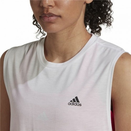 Sieviešu Īsroku T-krekls Adidas Muscle Run Icons Balts image 4