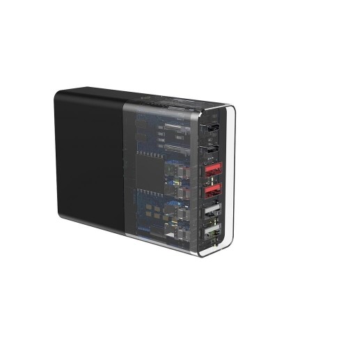 OEM Devia wall charger Extreme PD QC 3.0 75W 2x USB-C 4x USB black image 4