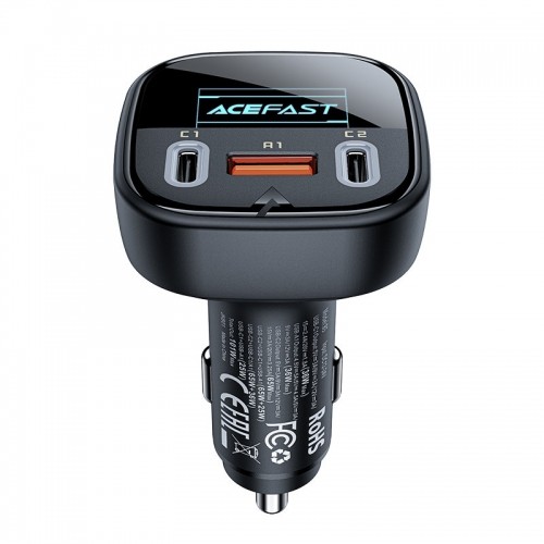 Acefast car charger 101W 2x USB Type C | USB, PPS, Power Delivery, Quick Charge 4.0, AFC, FCP black (B5) image 4