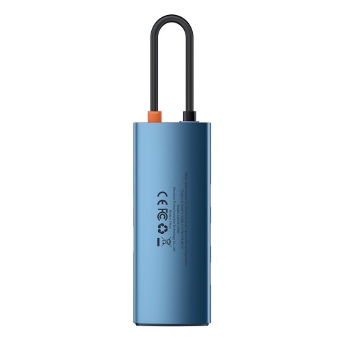 Baseus Metal Gleam 6in1 multifunctional USB Type C hub - USB Type C Power Delivery 100W | HDMI 4K 30Hz | 3x USB 3.2 Gen 1 | RJ45 1Gbps blue (WKWG000003) image 4