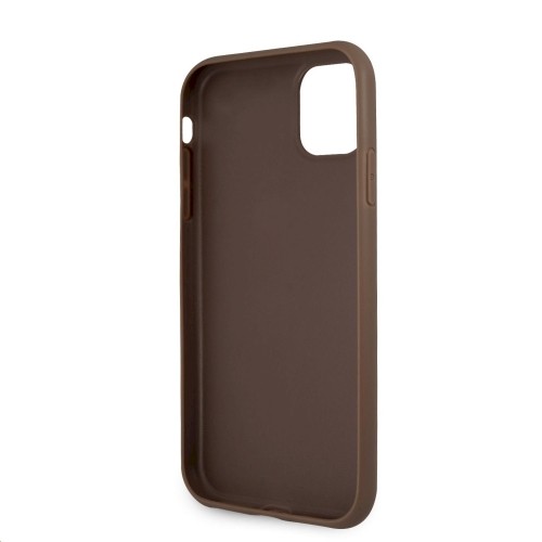 GUHCN614GMGBR Guess PU 4G Metal Logo Case for iPhone 11 Brown image 4