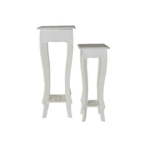 Набор из двух столиков DKD Home Decor Белый Деревянный MDF (30 x 30 x 76,5 cm) image 4