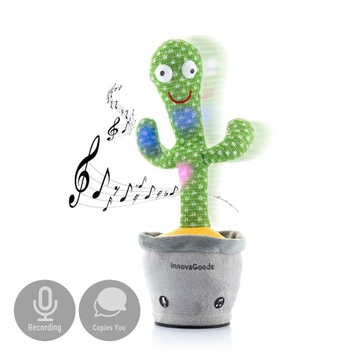 Runājošs dejojošs kaktuss ar mūziku un daudzkrāsu LED Pinxi InnovaGoods image 4