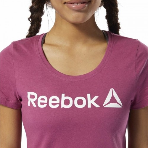 Sieviešu Krekls ar Īsām Piedurknēm Reebok Linear Karsti Rozā image 4
