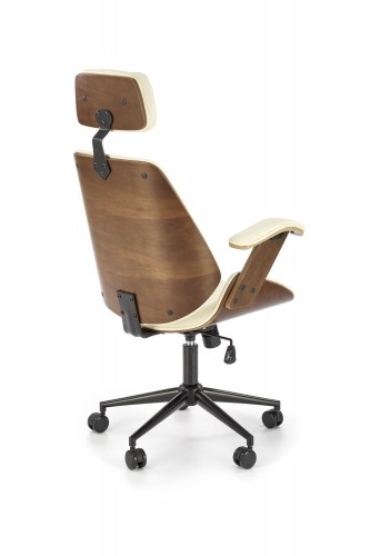 Halmar IGNAZIO chair, walnut / creamy image 4
