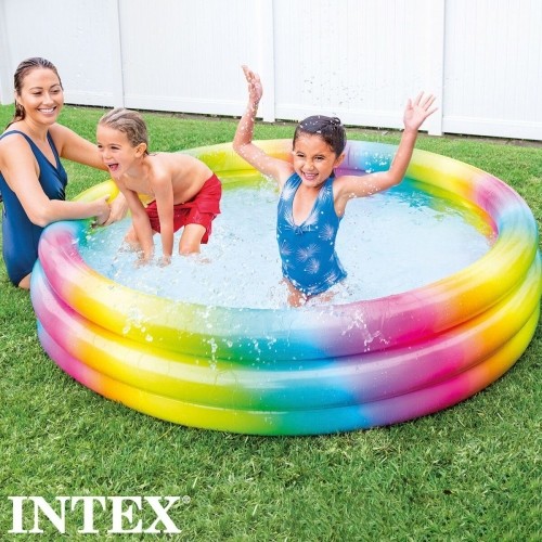 Bērnu baseins Intex Daudzkrāsains Gredzeni 168 x 38 x 168 cm 581 L (6 gb.) image 4