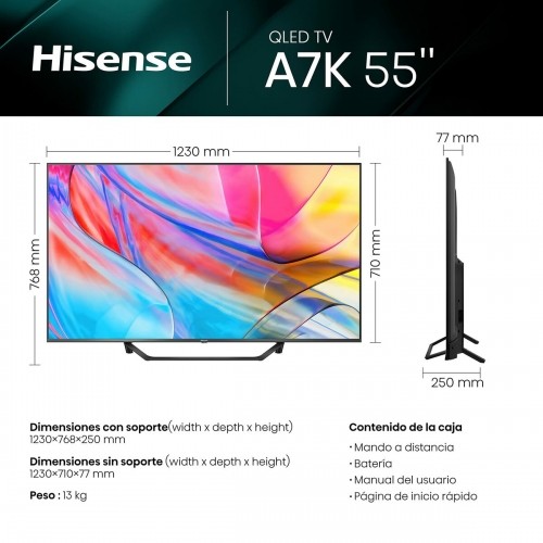 Смарт-ТВ Hisense 55A7KQ 55" 4K ULTRA HD QLED WI-FI 55" 4K Ultra HD QLED image 4