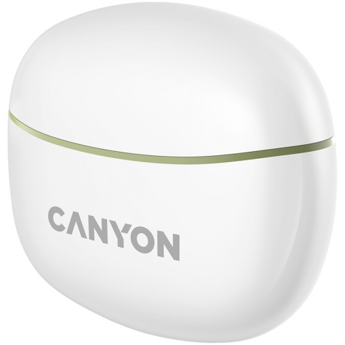 CANYON TWS-5, Bluetooth headset, with microphone, BT V5.3 JL 6983D4, Frequence Response:20Hz-20kHz, battery EarBud 40mAh*2+Charging Case 500mAh, type-C cable length 0.24m, Size: 58.5*52.91*25.5mm, 0.036kg, Green image 4