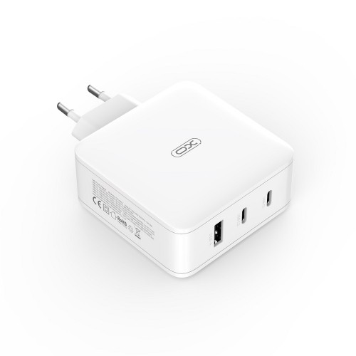 XO wall charger CE14 PD QC 3.0 100W 1x USB 2x USB-C white image 4