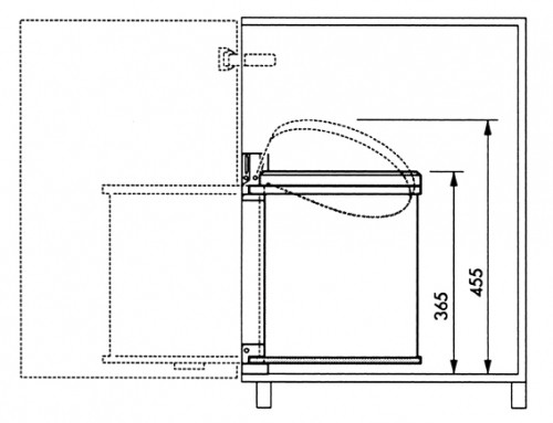 Hailo Atkritumu tvertne iebūvējamā Compact-Box M  / 15L / balta image 4