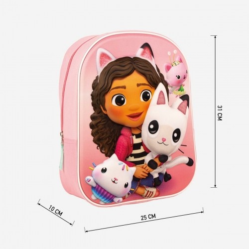 Школьный рюкзак 3D Gabby's Dollhouse Розовый 25 x 31 x 10 cm image 4
