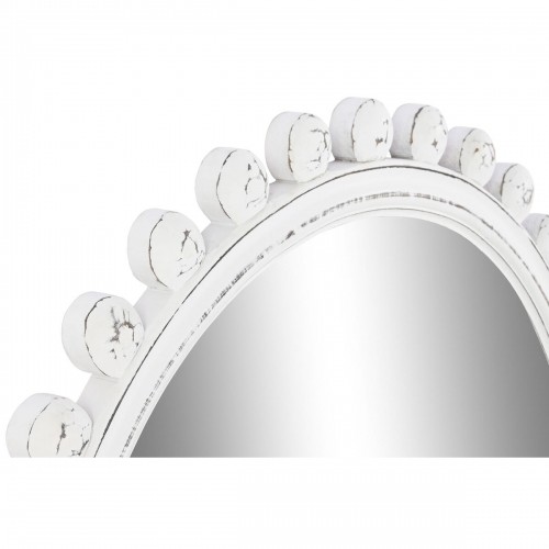 Sienas spogulis Home ESPRIT Balts Mango koks Kails 90 x 4 x 90 cm image 4