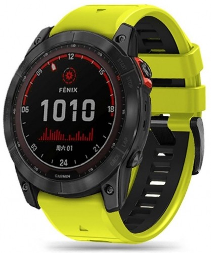 Tech-Protect watch strap IconBand Pro Garmin fenix 5/6/6 Pro/7, lime/black image 4