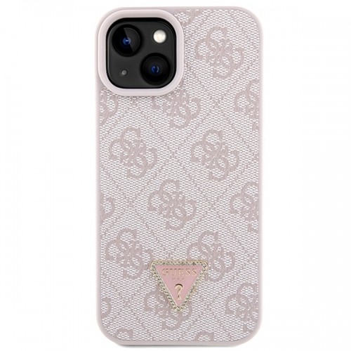 Guess GUHCP15SP4TDSCPP iPhone 15 6.1" różowy|pink hardcase Crossbody 4G Metal Logo image 4
