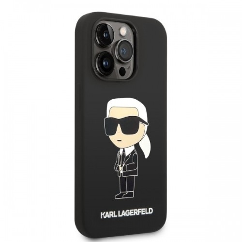Karl Lagerfeld KLHMP14XSNIKBCK iPhone 14 Pro Max 6,7" hardcase czarny|black Silicone Ikonik Magsafe image 4
