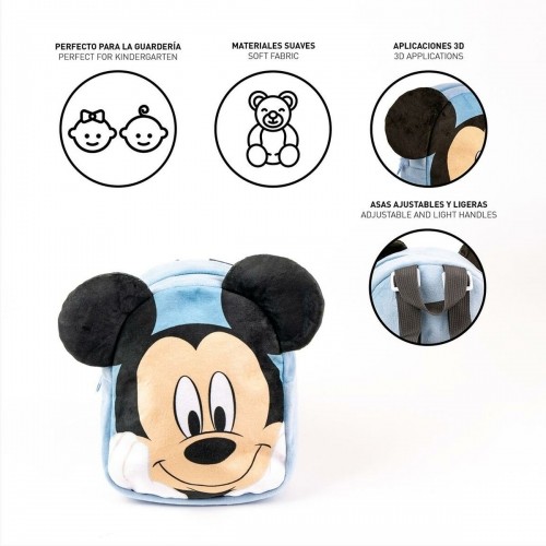 Школьный рюкзак Mickey Mouse Светло Синий 18 x 22 x 8 cm image 4