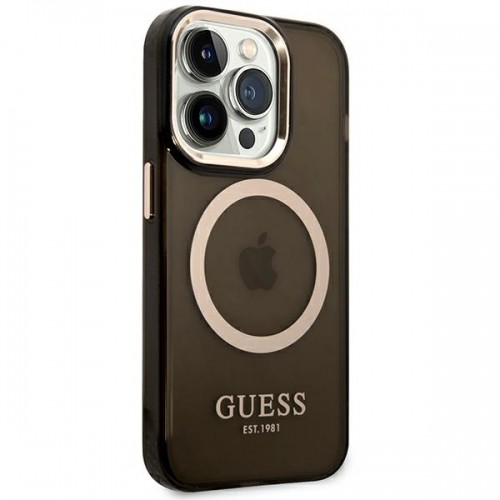 Guess Translucent MagSafe Compatible Case for iPhone 14 Pro Max Black image 4
