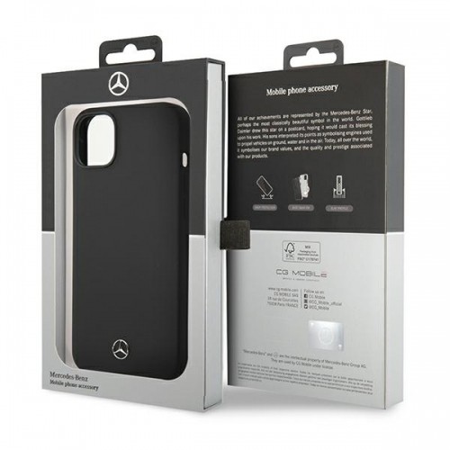 Mercedes MEHMP14SSILBK iPhone 14 6,1" czarny|black hardcase Silicone Line Magsafe image 4