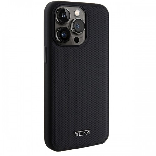 Tumi TUHMP15XRBAK iPhone 15 Pro Max 6.7" czarny|black hardcase Leather Balistic Pattern MagSafe image 4