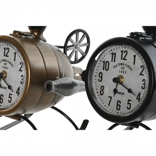 Настольные часы Home ESPRIT Чёрный Позолоченный PVC Металл Loft 18 x 23 x 24 cm (2 штук) image 4