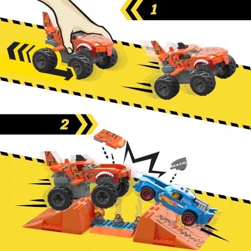 Konstrukciju komplekts Hot Wheels Mega Construx - Smash & Crash Shark Race 245 Daudzums image 4