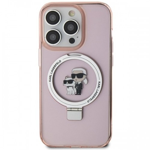 Karl Lagerfeld Ring Stand Karl&Choupettte MagSafe Back Case Защитный Чехол для Apple iPhone 15 Pro Max image 4