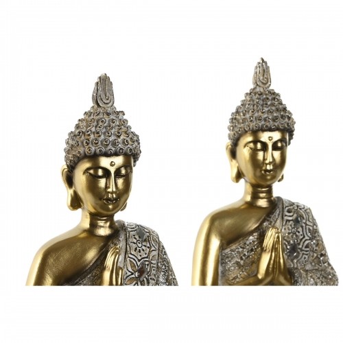 Декоративная фигура Home ESPRIT Бежевый Позолоченный Будда Восточный 21 x 11,5 x 28 cm (2 штук) image 4