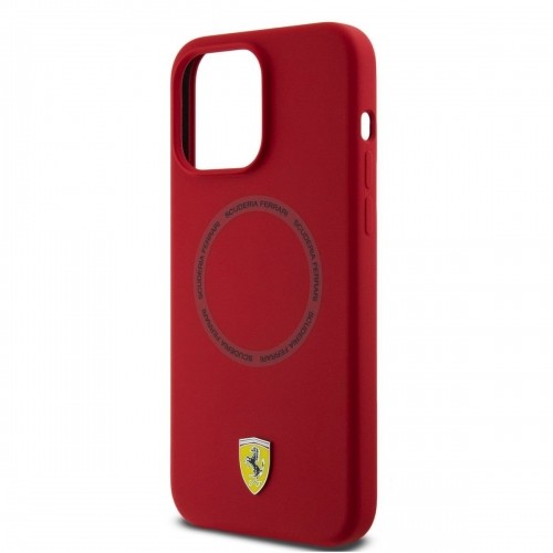 Ferrari Silicone Scuderia MagSafe Case for iPhone 15 Pro Max Red image 4