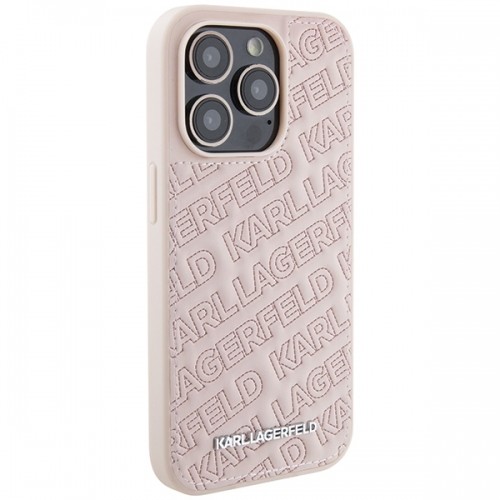 Karl Lagerfeld KLHCP15XPQKPMP iPhone 15 Pro Max 6.7" różowy|pink hardcase Quilted K Pattern image 4