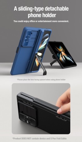 Nillkin CamShield FOLD Stand Hard Case for Samsung Galaxy Z Fold 5 Blue image 4