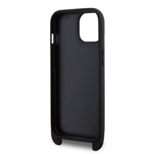 Karl Lagerfeld Saffiano Crossbody Metal Ikonik Case for iPhone 15 Black image 4