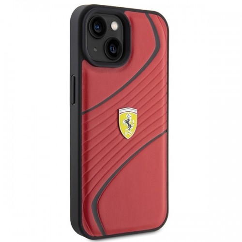 Ferrari FEHCP15SPTWR iPhone 15 6.1" czerwony|red hardcase Twist Metal Logo image 4