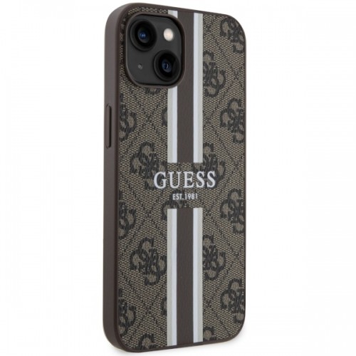 Guess GUHMP14SP4RPSW iPhone 14 6,1" brązowy|brown hardcase 4G Printed Stripes MagSafe image 4
