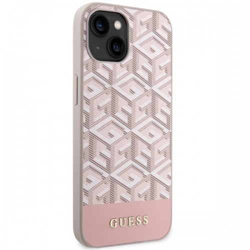 Guess GUHMP14MHGCFSEP iPhone 14 Plus 6,7" różowy|pink hard case GCube Stripes MagSafe image 4