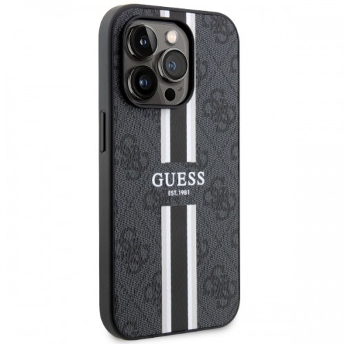 Guess GUHMP14LP4RPSK iPhone 14 Pro 6.1" czarny|black hardcase 4G Printed Stripes MagSafe image 4
