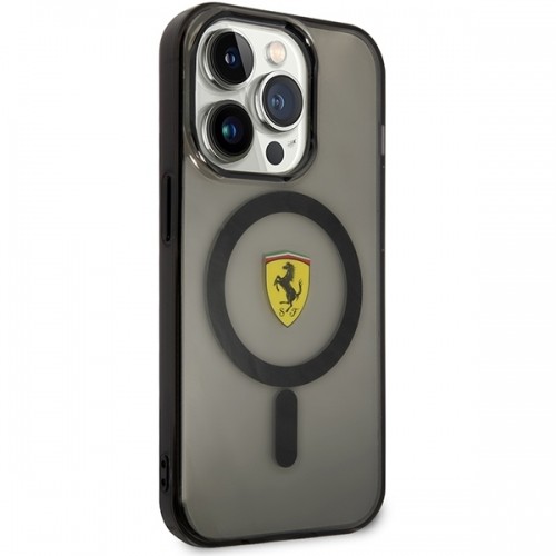 Ferrari FEHMP14XURKK iPhone 14 Pro Max 6.7" czarny|black hardcase Translucent Magsafe image 4