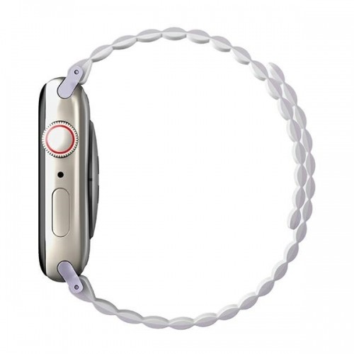 UNIQ pasek Revix Apple Watch Series 4|5|6|7|8|SE|SE2|Ultra 42|44|45|49mm. Reversible Magnetic lilak-biały|lilac-white image 4