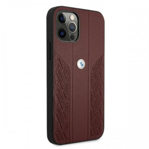 Etui BMW BMHCP12MRSPPR iPhone 12|12 Pro 6,1" czerwony|red hardcase Leather Curve Perforate image 4