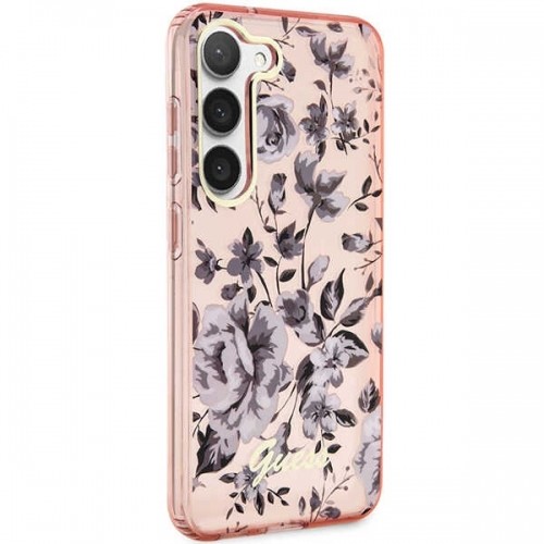Guess GUHCS23MHCFWSP S23+ S916 różowy|pink hardcase Flower Collection image 4