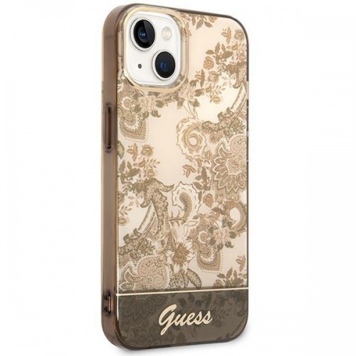 Guess GUHCP14SHGPLHC iPhone 14 6,1" ochre hardcase Porcelain Collection image 4