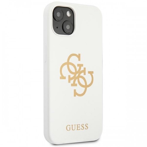 Guess GUHCP13SLS4GGWH iPhone 13 mini 5,4" biały|white hard case Silicone 4G Logo image 4