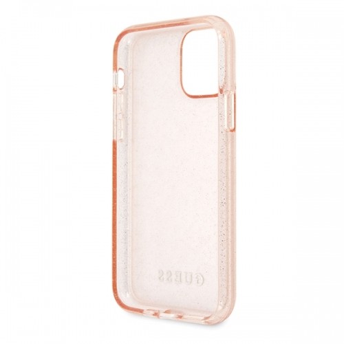 Guess GUHCN65PCGLPI iPhone 11 Pro Max różowy|pink hard case Glitter image 4