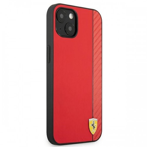 Ferrari FESAXHCP13MRE iPhone 13 6,1" czerwony|red hardcase On Track Carbon Stripe image 4