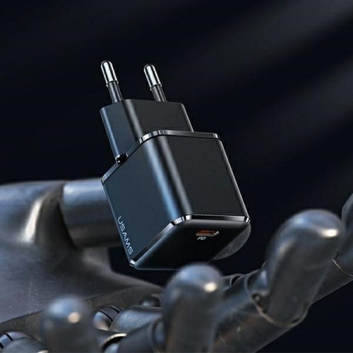 USAMS Ład. siec. 1xUSB-C T45 30W PD3.0 Fast Charging +kabel U63 USB-C|Lightning czarny|black UXTZH01 (USAMS-UX) image 4