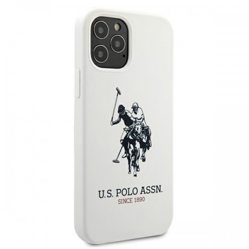 U.s. Polo Assn. US Polo USHCP12MSLHRWH iPhone 12|12 Pro 6,1" biały|white Silicone Collection image 4