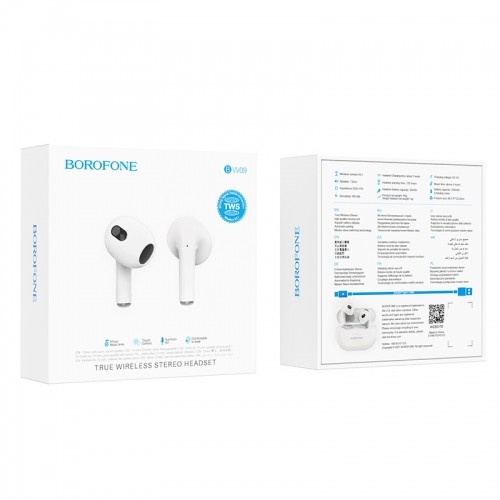 OEM Borofone TWS Bluetooth Earphones BW09 Sound Rhyme White image 4