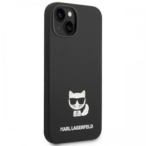 Karl Lagerfeld Liquid Silicone Choupette Case for iPhone 14 Black image 4