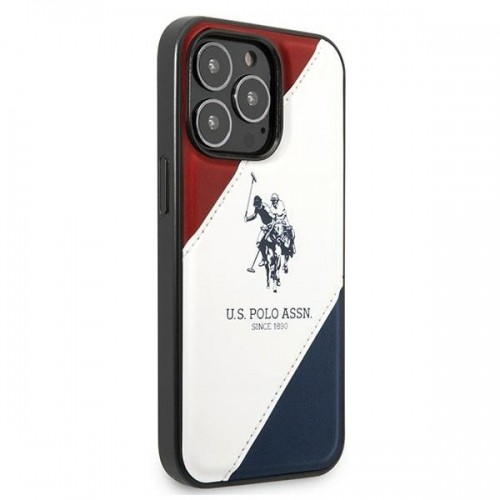 U.s. Polo Assn. U.S. Polo PU Leather Double Horse Case for iPhone 14 Pro Red|White|Navy image 4